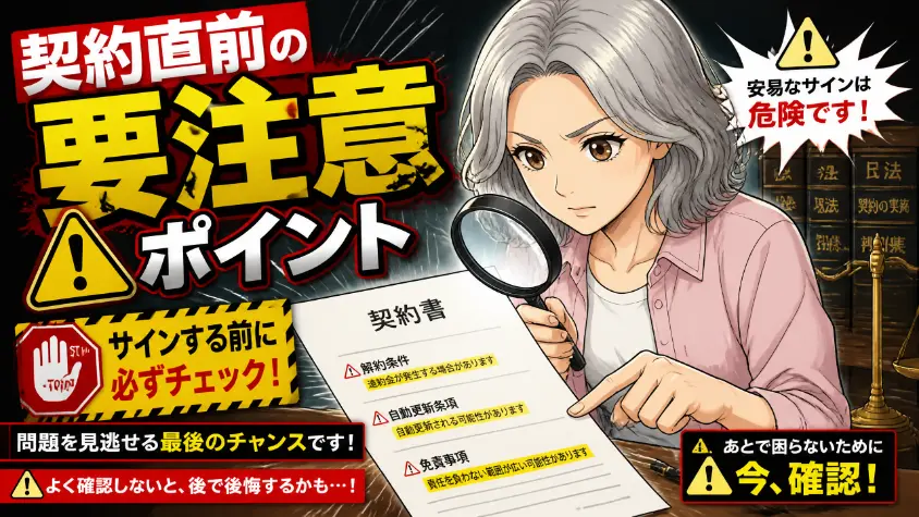 9.2　契約直前で要注意のチェックポイント