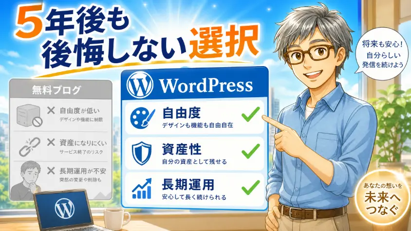 2. 60代がWordPressを選ぶべき理由（5年前の自分の判断は正解だった）