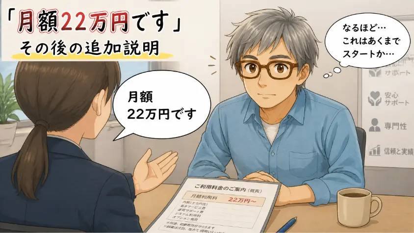 3.3　【ヒロの実体験】「月額22万円です」と言われた後の追加説明
