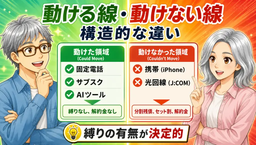3.　動けたか動けなかったかを分ける線