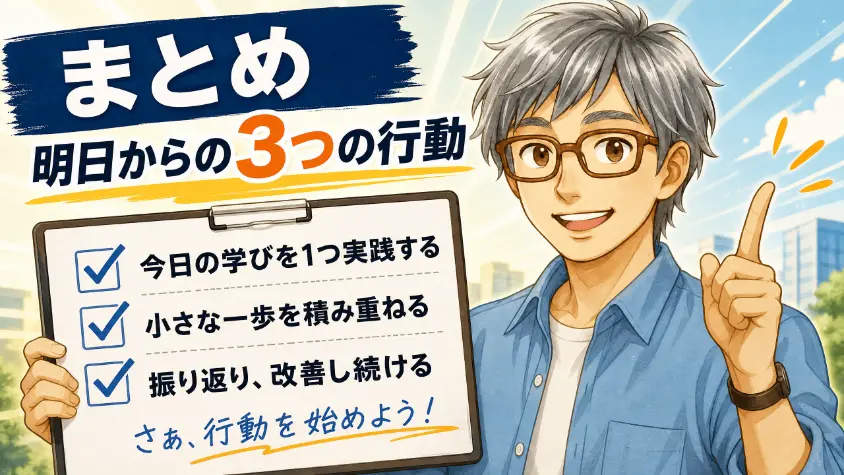 14.　まとめ　明日からの3つの行動
