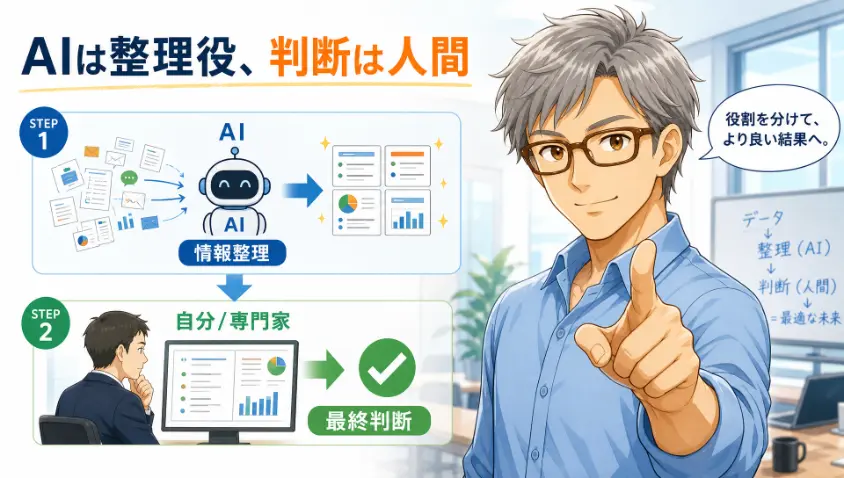5.3 AIは「事前情報の整理役」、最終判断は自分か専門家