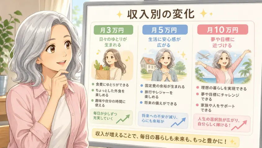 11.1 月いくら稼げると、暮らしはどう変わるか