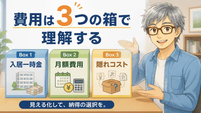 2. 介護型有料老人ホーム費用の全体像｜「3つの箱」で混乱を整理する