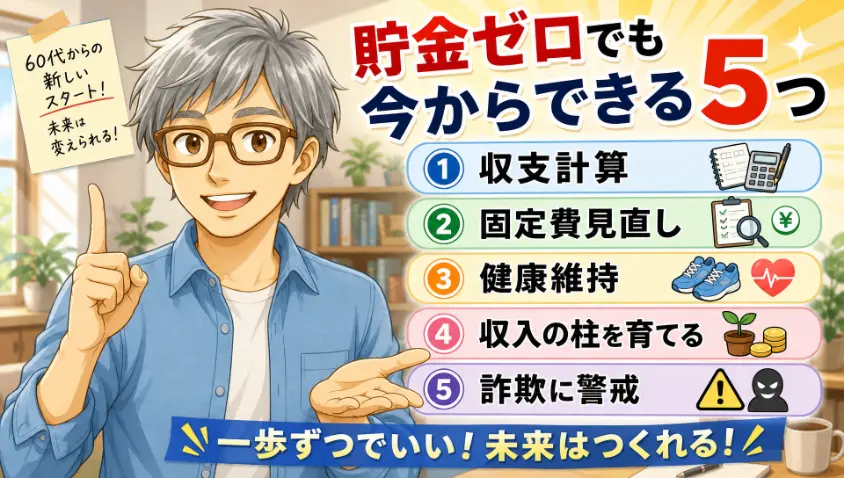 10. 「貯金がない60代」が今からできる5つのこと
