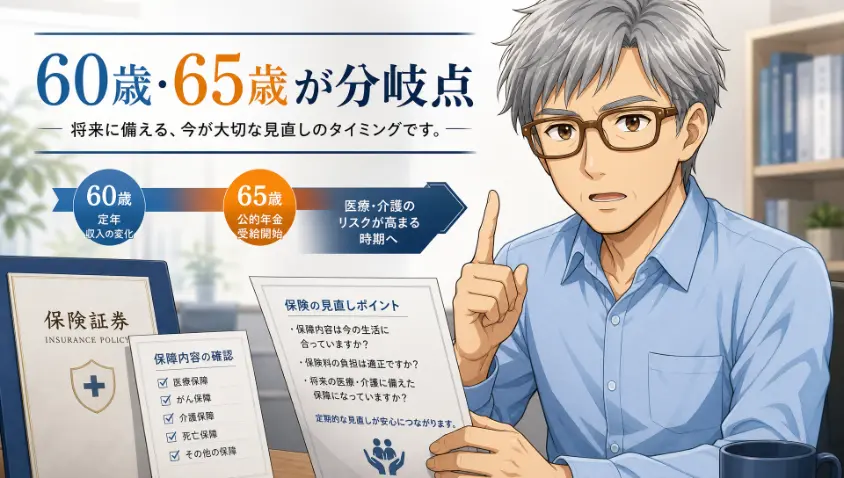 6. 保険の見直し　60歳・65歳が分岐点
