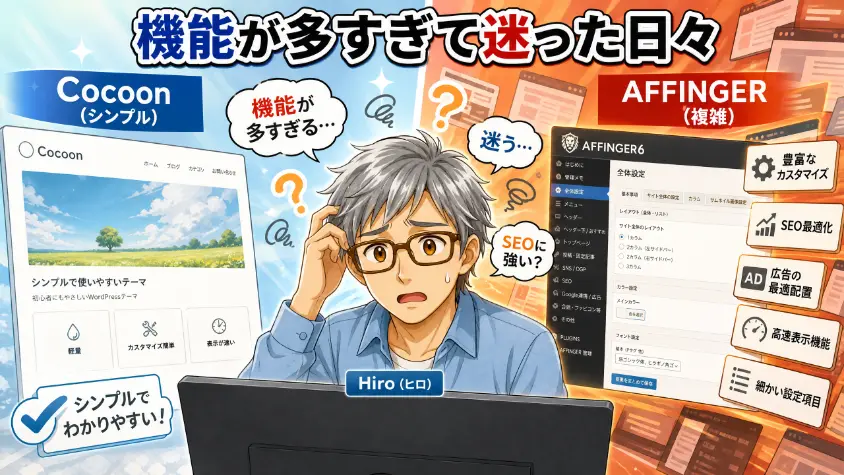 4. Cocoon → AFFINGER：SEOに強いという評判で乗り換えた