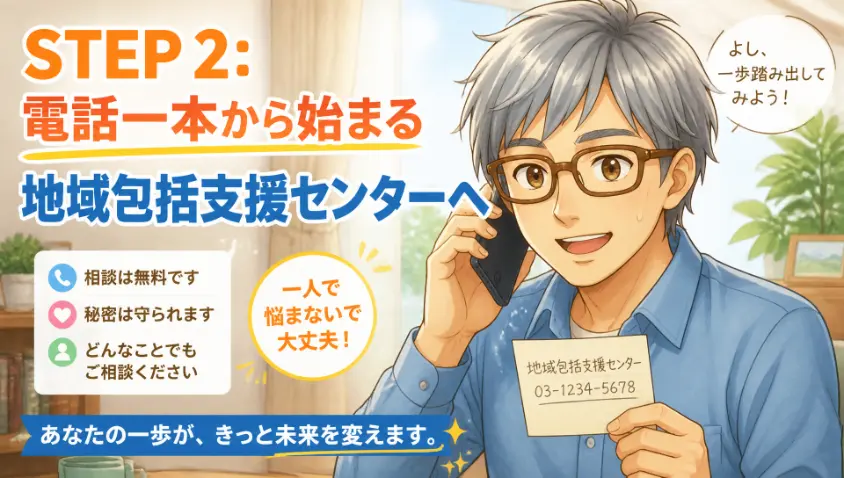 3. STEP2　最初の電話は地域包括支援センターへ