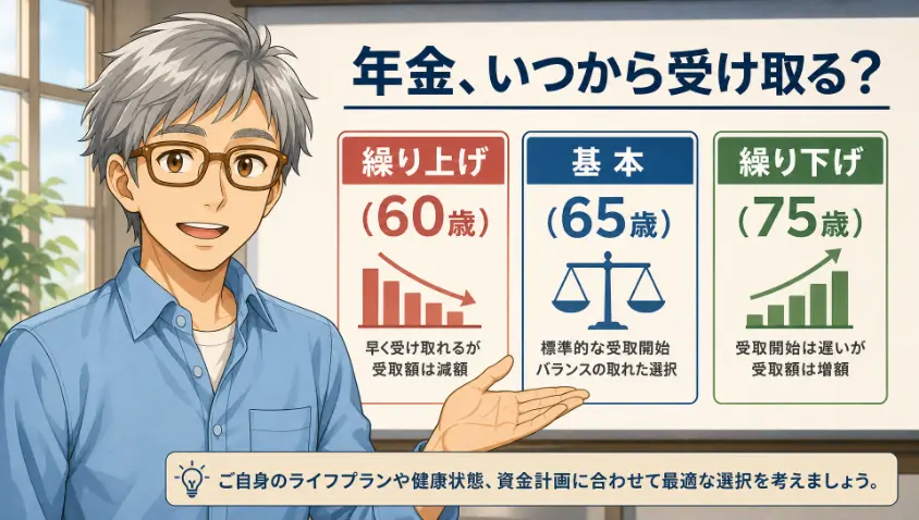8. 年金の選択　繰り下げ・繰り上げ・基本の65歳