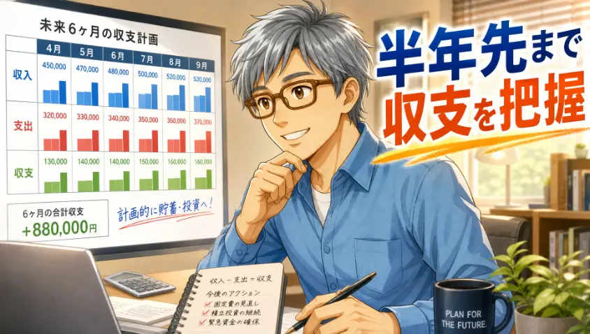 2. やっていること① 半年先までの収支計算