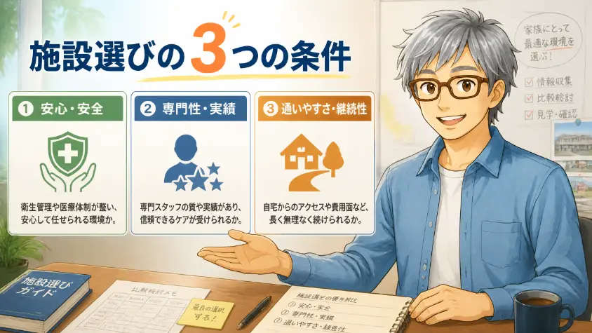 7.2　私が最初に決めた、施設選びの3つの条件