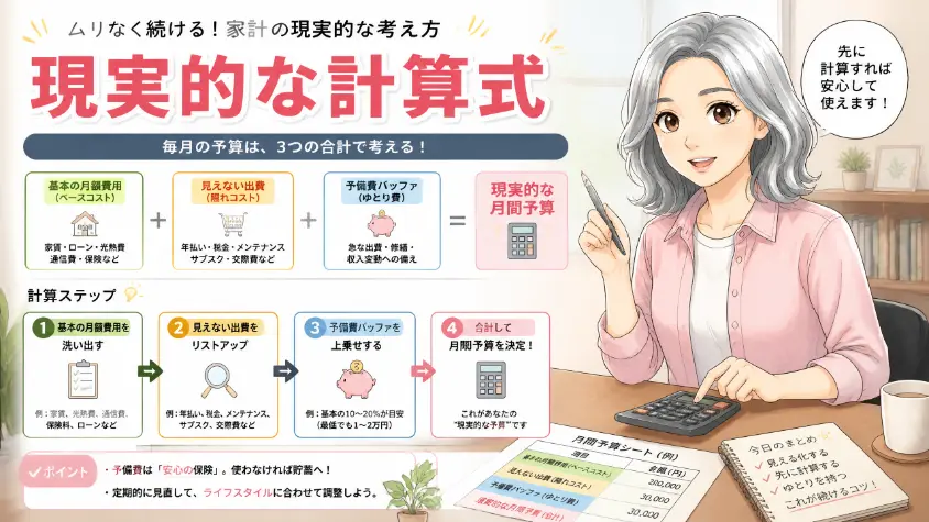 5.4　家計に組み込む現実的な計算式