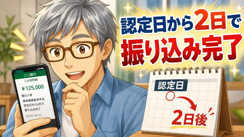 8.1　認定日から2日で振り込まれた