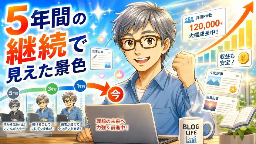 1. 60代がWordPressブログを5年続けるとどうなるか
