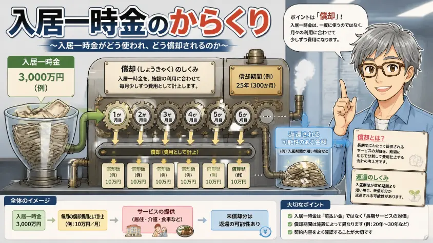 4. 入居一時金のからくり　償却の仕組みと返還金の真実